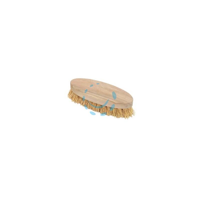 SPAZZOLA OVALE SETOLE IN TREBBIA NATURALE - mm.160x60x45h.