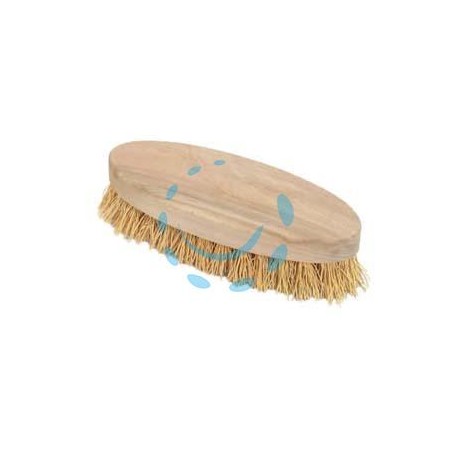 SPAZZOLA OVALE SETOLE IN TREBBIA NATURALE - mm.160x60x45h.