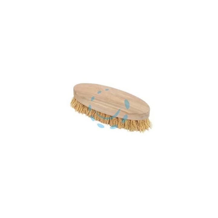 SPAZZOLA OVALE SETOLE IN TREBBIA NATURALE - mm.160x60x45h.
