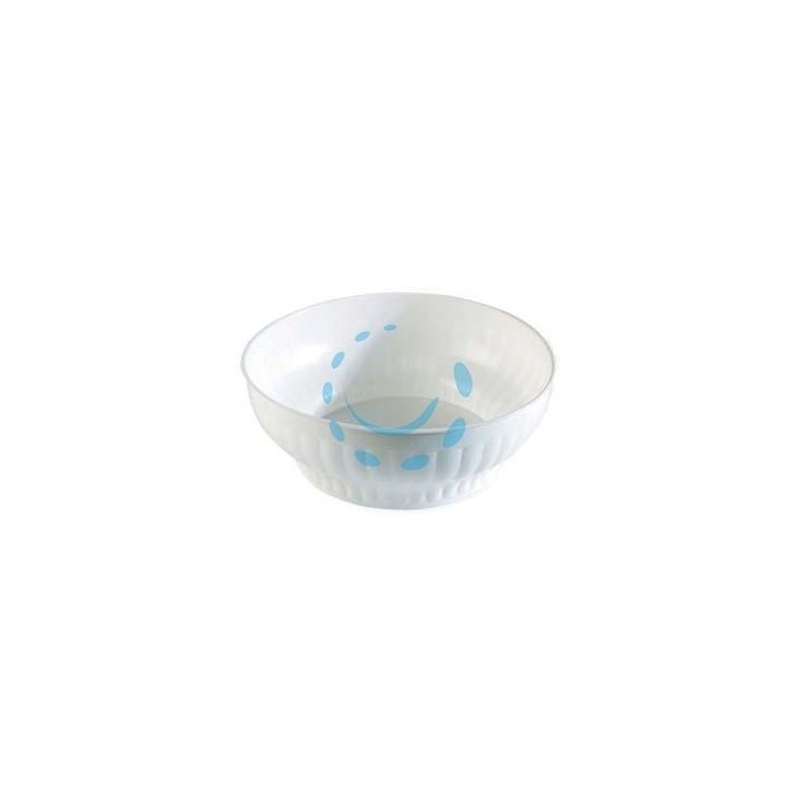 INSALATIERA COSTOLATA IN PLASTICA BIANCA - ø cm.28
