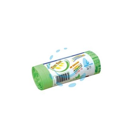 SACCO PATTUMIERA BIODEGRADABILE E COMPOSTABILE - cm.42x45, rotolo pz.20