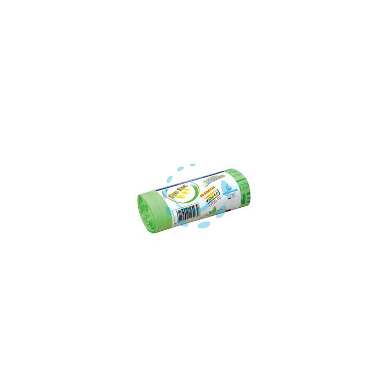 SACCO PATTUMIERA BIODEGRADABILE E COMPOSTABILE - cm.50x60, rotolo pz.10