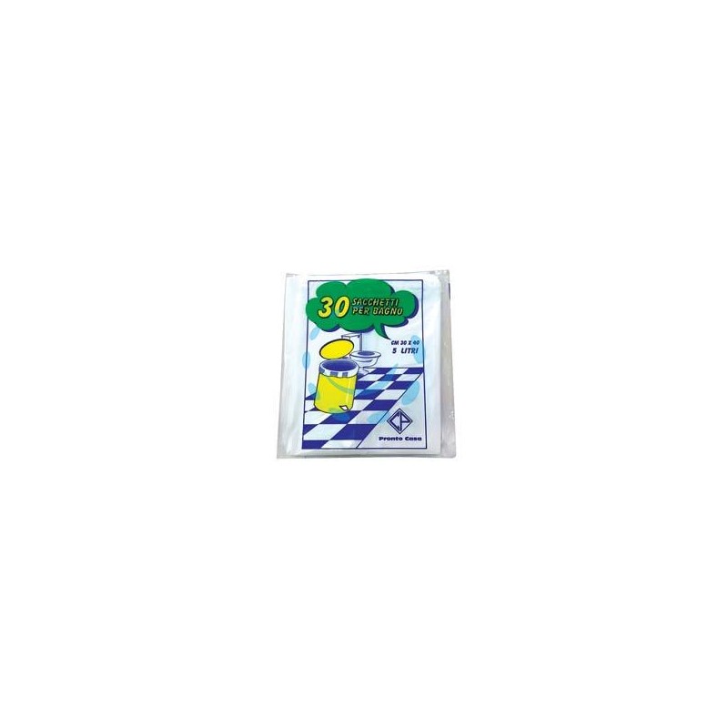 SACCO PATTUMIERA PER BAGNO BIANCO PZ.30 - cm.30x40 gr.152