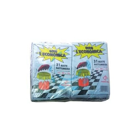 SACCO PATTUMIERA "ECCO L'ECONOMICA" NERO PZ.31 - cm.55x70 gr.400