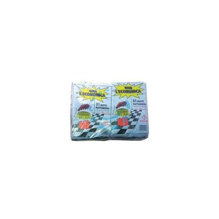 SACCO PATTUMIERA "ECCO L'ECONOMICA" NERO PZ.31 - cm.55x70 gr.400