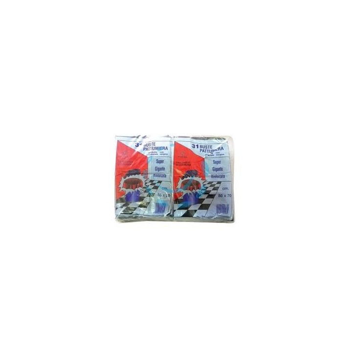 SACCPO PATTUMIERA CON LACCIO DI CHIUSURA NERO PZ.31 - cm.55x70 gr.480