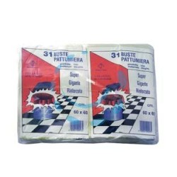 SACCO PATTUMIERA CON LACCIO DI CHIUSURA GIALLO PZ.31 - cm.60x65 gr.480