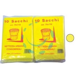 SACCO CONDOMINIALE RINFORZATO GIALLO PZ.10 - cm.70x110 gr.75