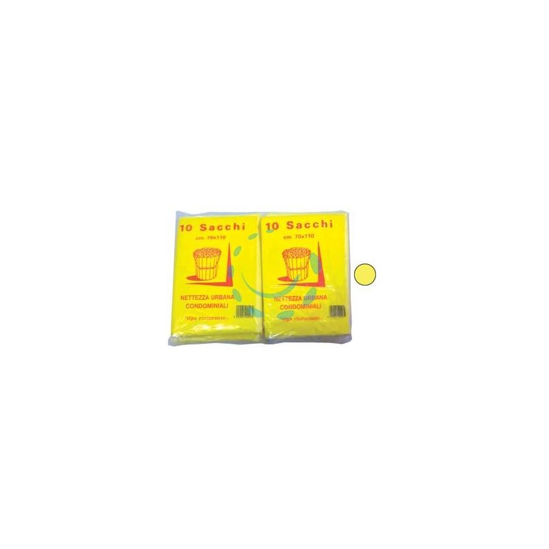 SACCO CONDOMINIALE RINFORZATO GIALLO PZ.10 - cm.70x110 gr.75