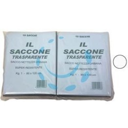 SACCO "IL SACCONE" TRASPARENTE PZ.10 - cm.80x120 kg.1