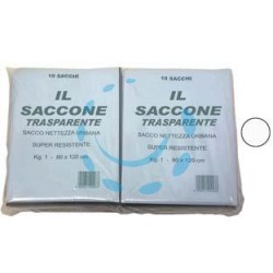 SACCO "IL SACCONE" TRASPARENTE PZ.10 - cm.80x120 kg.1