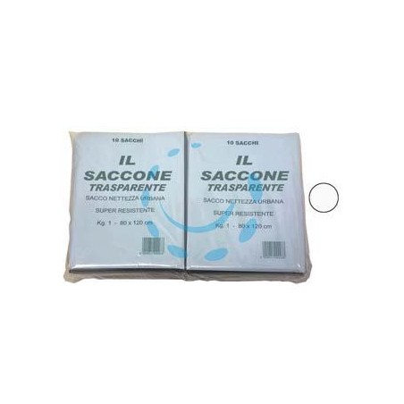 SACCO "IL SACCONE" TRASPARENTE PZ.10 - cm.80x120 kg.1