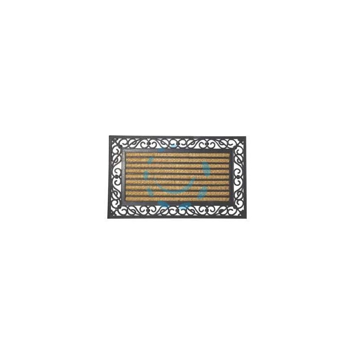 ZERBINO STEEL GOMMA E COCCO INTARSIATO NATURAL - cm.45x75