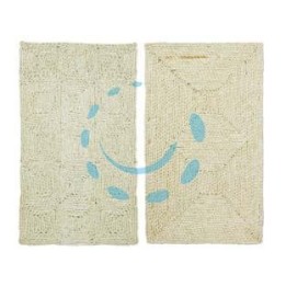 ZERBINO RETTANGOLARE TRECCIA IN PAGLIA - cm.45x75 spessore mm.15