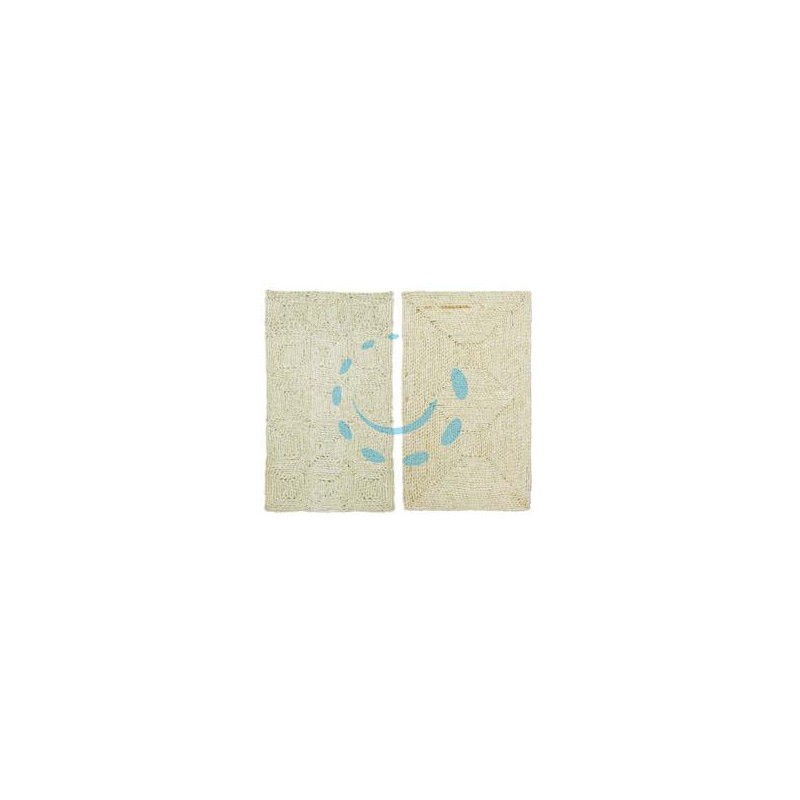ZERBINO RETTANGOLARE TRECCIA IN PAGLIA - cm.45x75 spessore mm.15