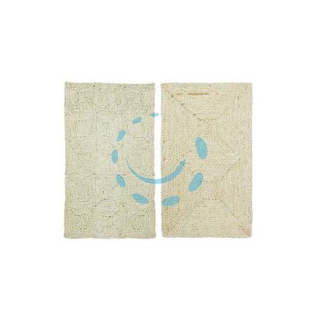 ZERBINO RETTANGOLARE TRECCIA IN PAGLIA - cm.45x75 spessore mm.15