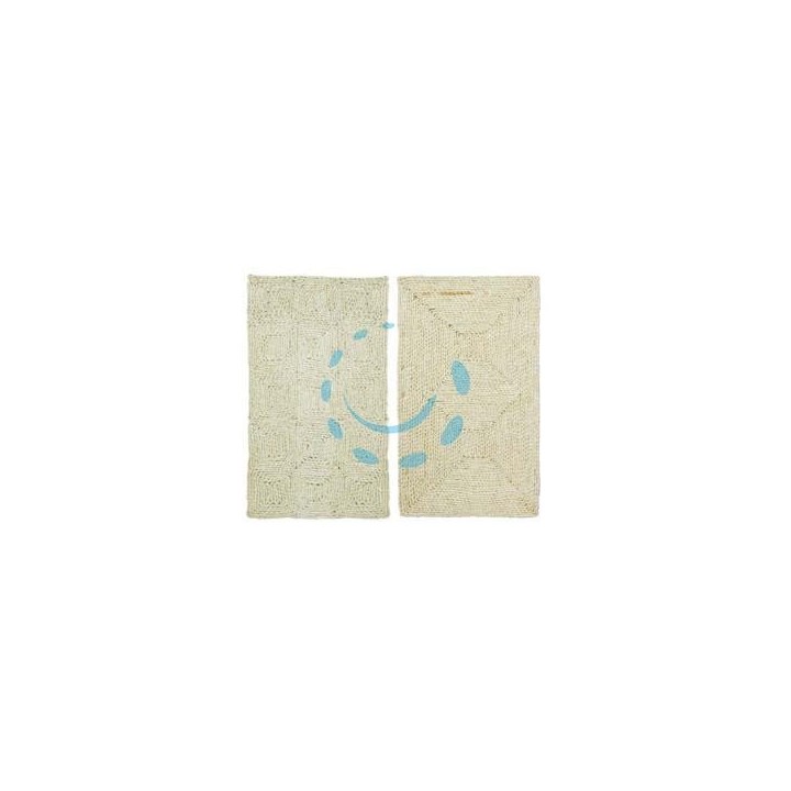 ZERBINO RETTANGOLARE TRECCIA IN PAGLIA - cm.45x75 spessore mm.15