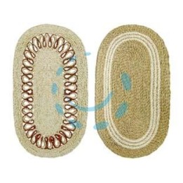 ZERBINO OVALE TRECCIA IN PAGLIA - cm.45x75 spessore mm.15
