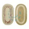 ZERBINO OVALE TRECCIA IN PAGLIA - cm.45x75 spessore mm.15