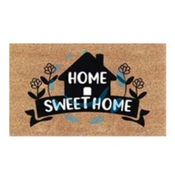 ZERBINO COCCO "HOME SWEET HOME" CON CASETTA SPESSORE MM.15 - cm.40x70
