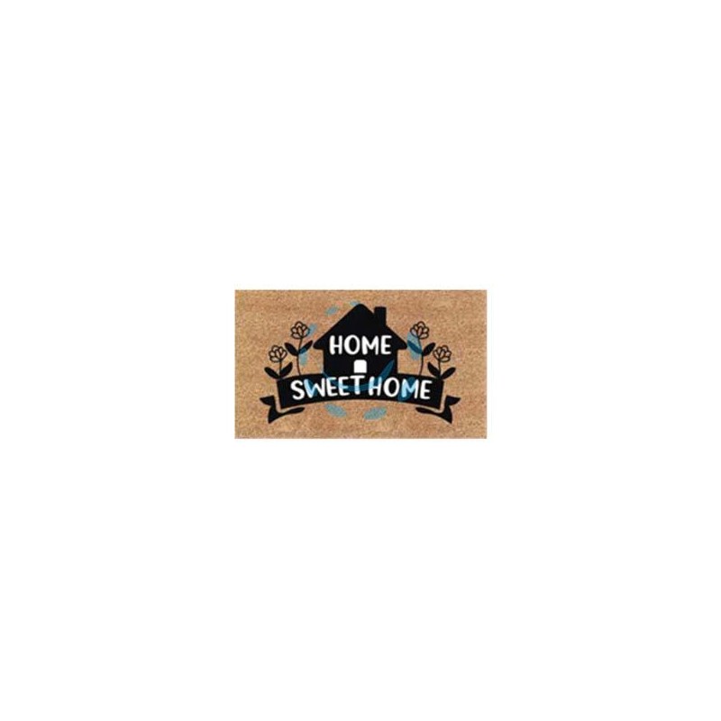 ZERBINO COCCO "HOME SWEET HOME" CON CASETTA SPESSORE MM.15 - cm.40x70