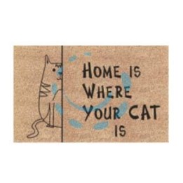 ZERBINO COCCO "HOME IS WHERE YOUR CAT IS" SPESSORE MM.15 - cm.40x70