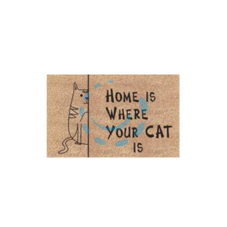 ZERBINO COCCO "HOME IS WHERE YOUR CAT IS" SPESSORE MM.15 - cm.40x70
