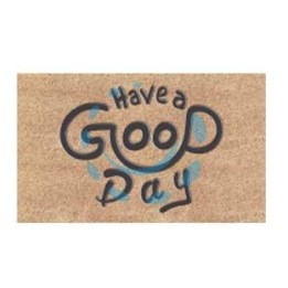 ZERBINO COCCO "HAVE A GOOD DAY" SPESSORE MM.15 - cm.40x70