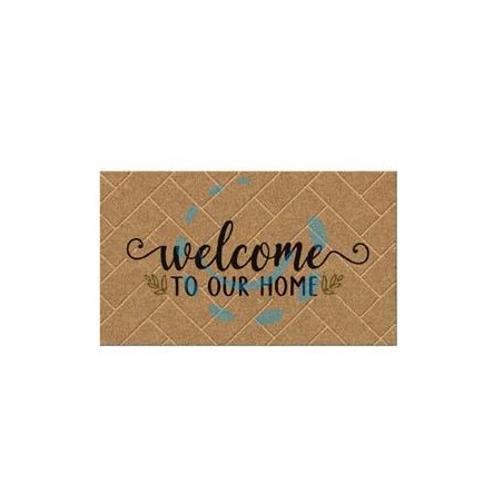 ZERBINO COCCO "WELCOME TO OUR HOME" SPESSORE MM.15 - cm.40x70