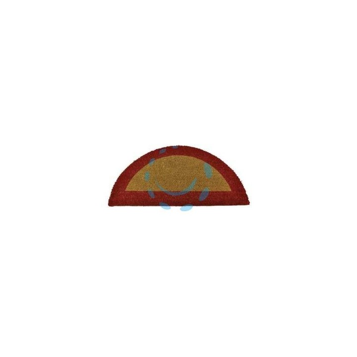 ZERBINO ECOCO SEMICERCHIO CM.40X80 ROSSO SPESSORE MM.18 - cm.40x80, spessore mm.18