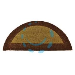 ZERBINO ECOCO SEMICERCHIO CM.40X80 MARRONE SPESSORE MM.18 - cm.40x80, spessore mm.18