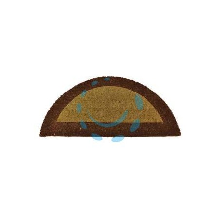 ZERBINO ECOCO SEMICERCHIO CM.40X80 MARRONE SPESSORE MM.18 - cm.40x80, spessore mm.18
