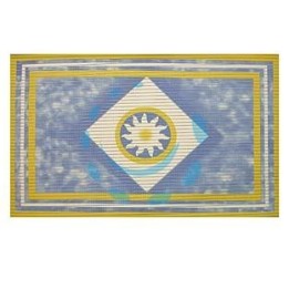 TAPPETINO ANTISCIVOLO RETTANGOLARE FANTASIA CELESTE - cm.80x50