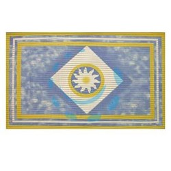 TAPPETINO ANTISCIVOLO RETTANGOLARE FANTASIA CELESTE - cm.80x50