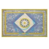 TAPPETINO ANTISCIVOLO RETTANGOLARE FANTASIA CELESTE - cm.80x50