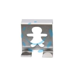 GANCIO PER ANTA/CASSETTO "BAMBINI" IN ACCIAIO INOX - cm.5x5 blister pz.2