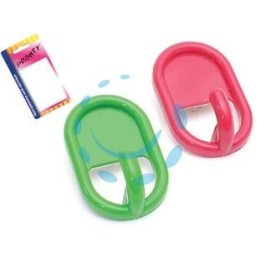 GANCI ADESIVI OVALI IN PLASTICA IN BLISTER - mm.45, in bl. 2 pz.