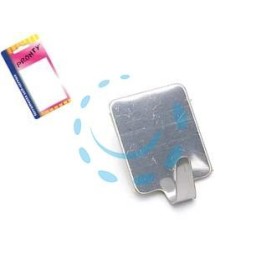GANCI ADESIVI INOX IN BLISTER - in bl.2 pz.