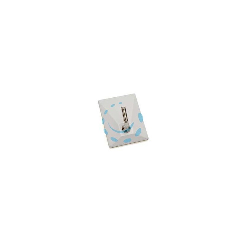 GANCI ADESIVI IN PLASTICA BIANCHI 1 POSTO - mm.30x40h.