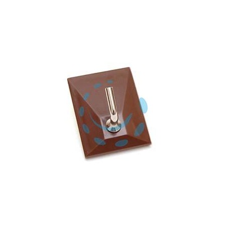 GANCI ADESIVI IN PLASTICA MARRONI 1 POSTO - mm.30x40