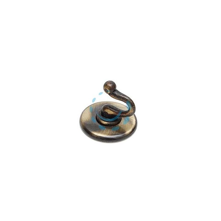GANCI ADESIVI SMERALDO OTTONE SPAZZOLATO - ø mm.36 