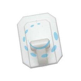 GANCI GIGANTI ADESIVI IN PLASTICA BIANCHI - mm.58x78h. 