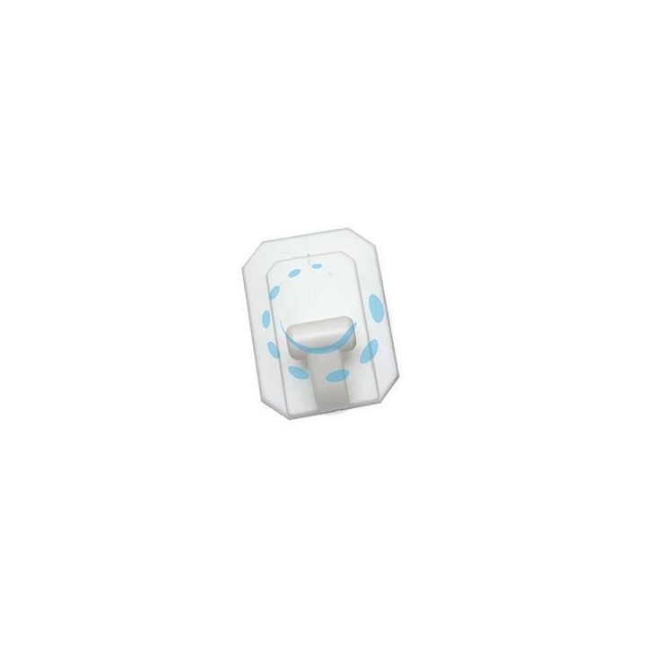 GANCI GIGANTI ADESIVI IN PLASTICA BIANCHI - mm.58x78h. 
