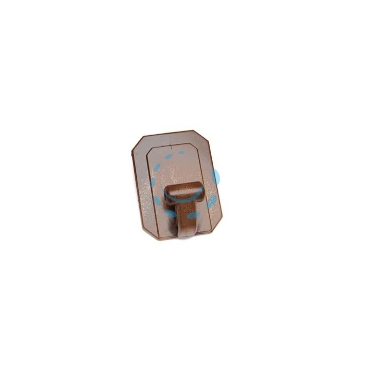 GANCI GIGANTI ADESIVI IN PLASTICA MARRONI - mm.58x78h. 