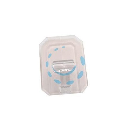GANCI GIGANTI ADESIVI IN PLASTICA TRASPARENTI - mm.58x78h.