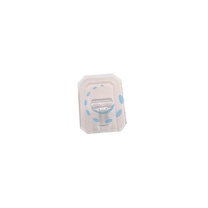 GANCI GIGANTI ADESIVI IN PLASTICA TRASPARENTI - mm.58x78h.