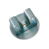 GANCIO APPENDISCOPA 1 POSTO ACCIAIO INOX CON TONDO 