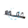 GANCIO APPENDISCOPA 2 POSTI ACCIAIO INOX 