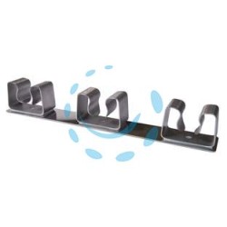 GANCIO APPENDISCOPA 3 POSTI ACCIAIO INOX 