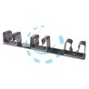 GANCIO APPENDISCOPA 3 POSTI ACCIAIO INOX 